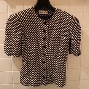 COPY - ALBERT NIPON - JACKET/SKIRT/SCARF OUTFIT - WOMENS - BlACK/WHITE - 100% S…